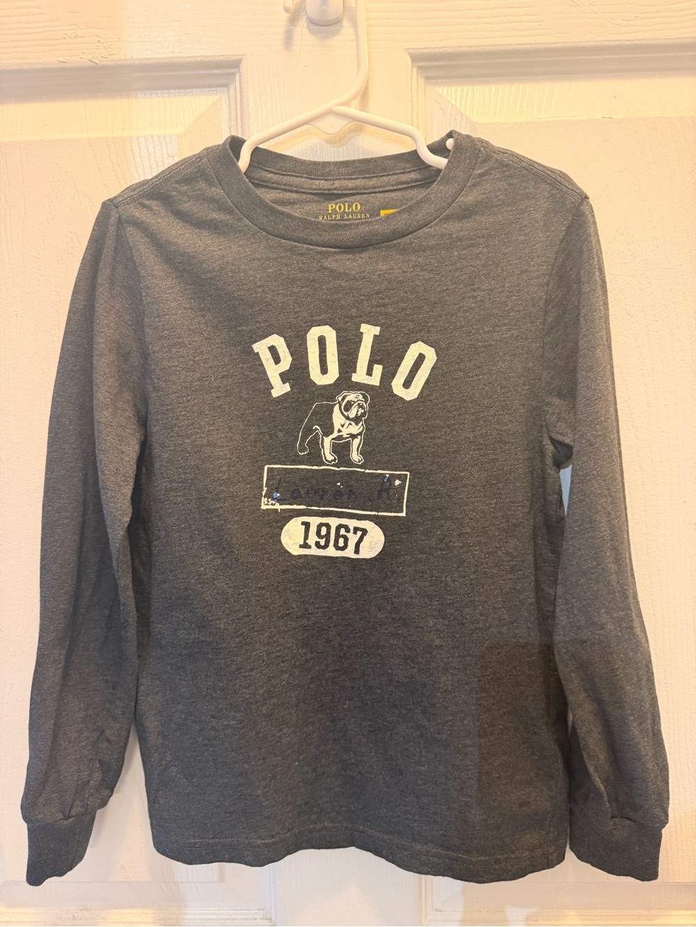Polo by Ralph Lauren Kids Charcoal Gray Long-Sleeve Graphic Tee